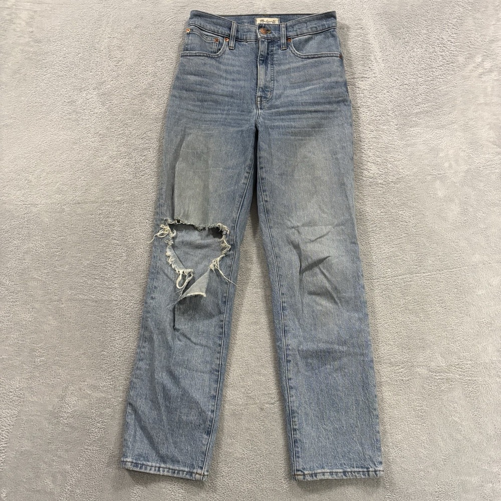 MADEWELL The Perfect Vintage Jeans High Rise Women's 25 Straight Leg Denim Blue